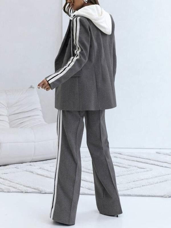 Women's Autumn Casual Hooded Two-piece Suit